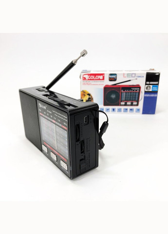 Радио RX-8866 цифровой портативный радиоприемник с фонариком функцией PowerBank. Цвет: черный Golon (372908452)
