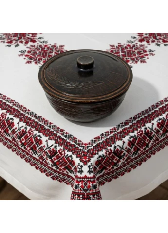 Супник с крышкой из красной глины 1.8 л Колосок молоченая керамика Украинская глиняная No Brand (381488156)