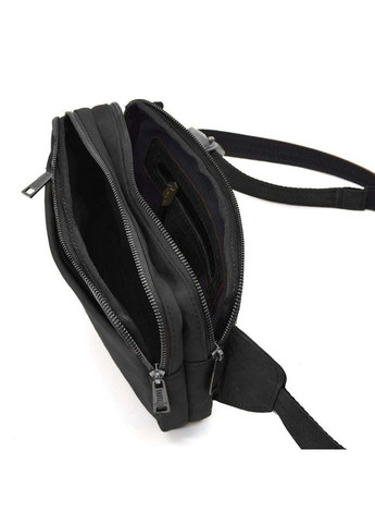 Мужская кожаная сумка на пояс через плечо для телефона и для документов маленькая Черный 38731 TARWA (353302685)