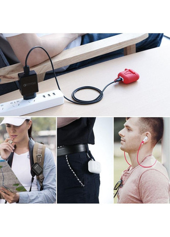Набір чохол для навушників з карабіном і шнуром-фіксатором ( ) RAXFLY Airpods 1/2 (366666252)