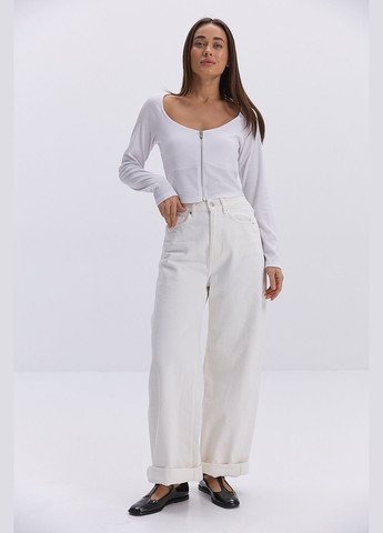 Укороченный женский лонгслив с молнией спереди Arjen (324635197)