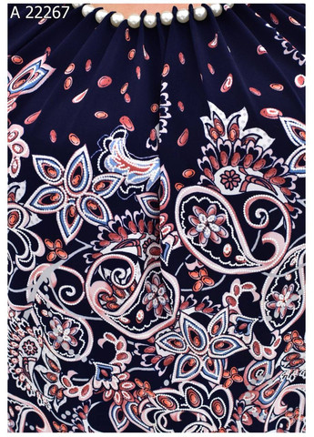 Тёмно-синяя женская блуза большого размера SK