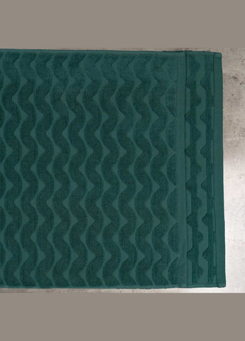GM Textile махровий банний рушник жакардовий хвиля 70х140см 500г/м2 (зелений) зелений виробництво -