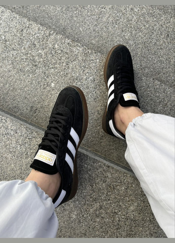 Чорні Осінні кросівки чоловічі і жіночі adidas spezial handball black | адідас спеціал чорні No Brand