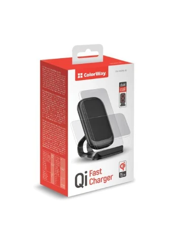 Зарядний пристрій (CW-CHW31Q-BK) Colorway Wireless Stand 15W Black (268143144)