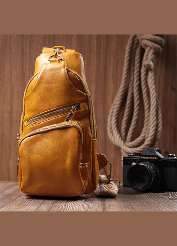 Яркая женская слинг сумка через плечо из экокожи желтый 22753 Vintage (362417864)