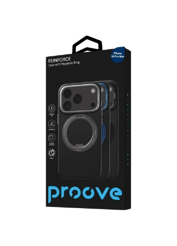 Чохол Reinforce Case with Magnetic Ring iPhone 15 Pro Max Black Proove (382777085)