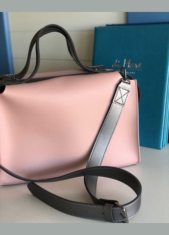 Женская кожаная сумка 2в1 с косметичкой «Малика» персиковая с ремнем на плечо WeLassie (372645536)