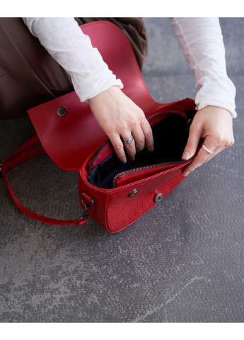 Сумка жіноча Джилл червона екошкіра молодіжна з плечовим ременем та магнітною застібкою ProDobro (367267568)