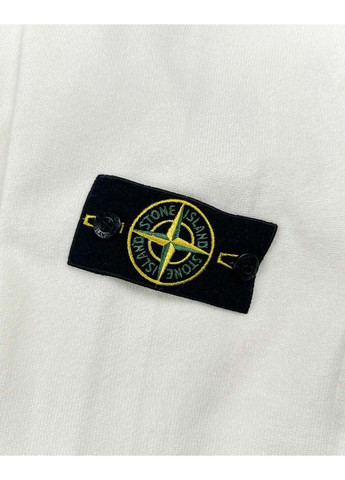 Белый демисезонный свитер winter cotton roll neck knit sweater Stone Island