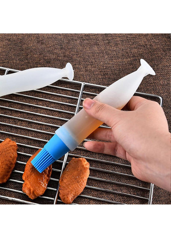 Кисточка кондитерская силиконовая с емкостью для масла масленка с дозатором 17 см A-Plus (322580722)