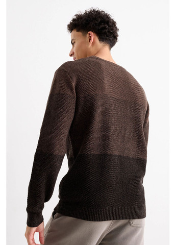 Коричневий демісезонний в'язаний светр C&A