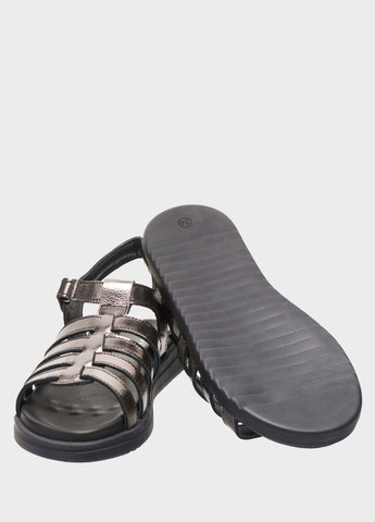 Серебряные кэжуал сандали Theo Leo на липучке