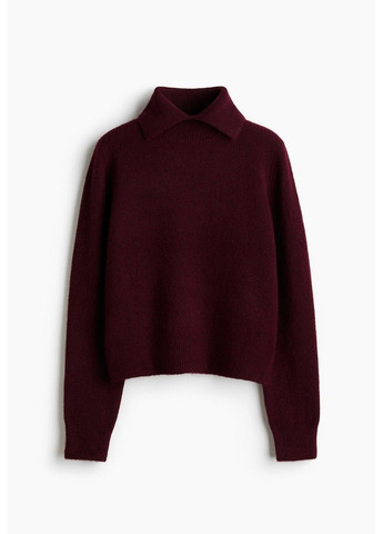 Бордовий зимовий жіночий светр з ковніром н&м (58656) xs бордовий H&M