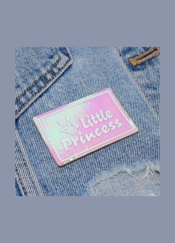 Нашивка світловідбивна "Little princess" рожевого кольору (7281) No Brand (335812289)