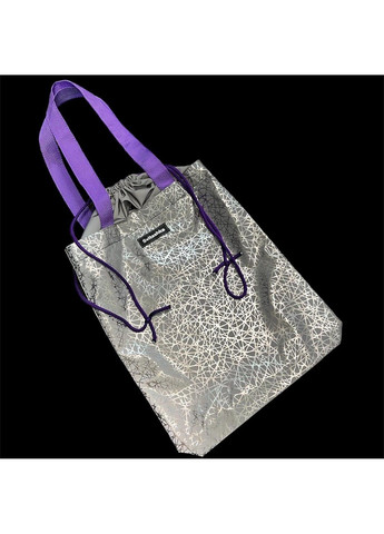 Світловідбиваючий шоппер Svitashka На завязках павутинка фіолетові ручки No Brand (303434752)