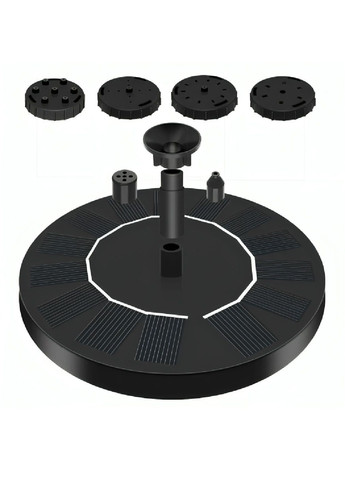 Садовий мініфонтан насос для ставка водойми на сонячній батареї з насадками 5 штук 16×16 см (480279-Prob) Unbranded (332880869)