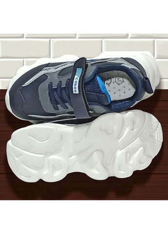 Синій Осінні демісезонні кросівки для хлопчика на липучці клібі Clibee