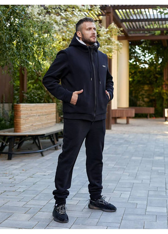 Мужской теплый спортивный костюм цвет черный New Trend (304649746)