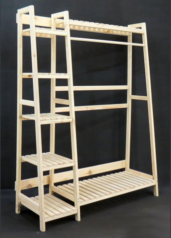 Стійка вішалка для одягу з дерева Пловдив 130 бланже (СВГ-131301) No Brand (328081958)