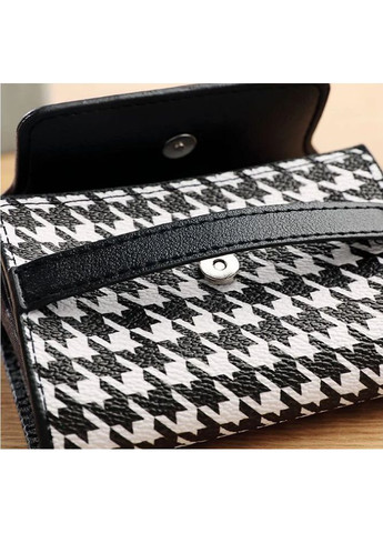 Жіночий міні гаманець-картхолдер для карток, стильний, з принтом ''гусяча лапка'' ( ) China (366874885)