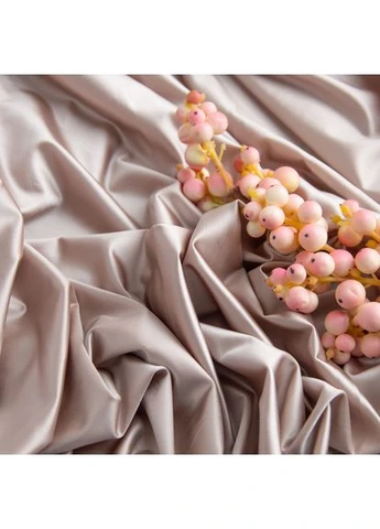 Тканина трикотаж SILKY 160 г/м2 ширина 175 см преміальна блискуча тканина для легінсів і топів беж/пудровий IDEIA (400402941)