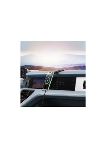 Универсальный автодержатель C02 Pro Series Magnetic Wireless Charging Car Mount Cluster Black (C40156000111-00) Baseus (390693245)