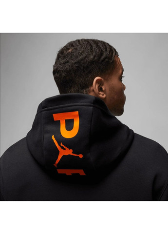 Худи мужские Paris Saint-Germain Fleece Pullover Hoodie Black Air Jordan (364662722)