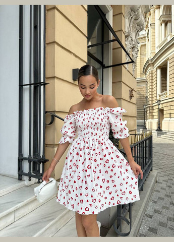 Красное повседневный, вечернее, пляжное, кэжуал женское платье мини Asi.Store.ua с цветочным принтом