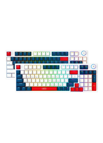 Клавіатура KB-08 Wireless Tri-mode 96-key Mechanical Білий+синій+червоний XO (337995240)