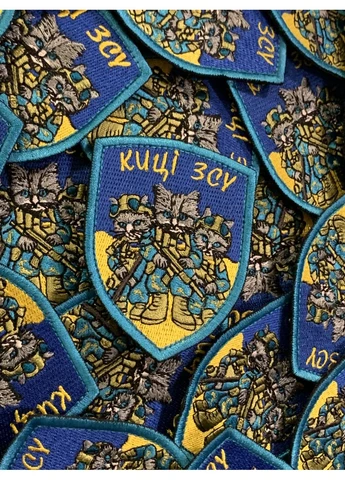 Шеврон киці зсу (Форма щит. На липучці) Розмір 9x7см No Brand (369924802)