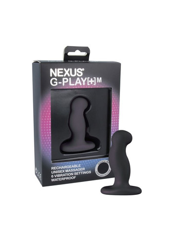Вибромассажер простаты G-Play Plus M Black, макс диаметр 3см, перезаряжаемый Nexus (298576565)