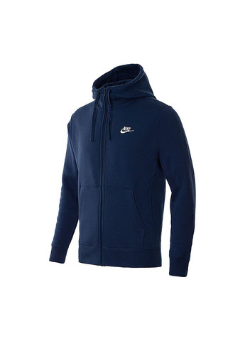 Мужская толстовка M NSW CLUB HOODIE FZ BB Синий Nike (333958598)