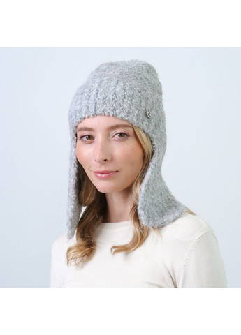 Шапка вушанка жіноча вовна сіра ГНАТА LuckyLOOK 843-554 (350197135)