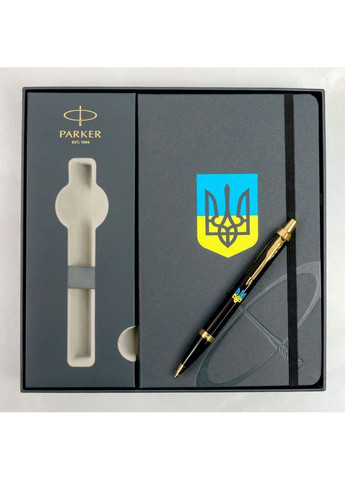 Набор IM 17 UKRAINE Black GT BP шариковая ручка + блокнот 22032b24_T0016u Parker (361448130)