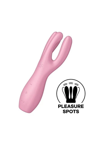 Клиторальный вибратор с тремя стимуляциями Threesome 3 Pink Satisfyer (315015853)