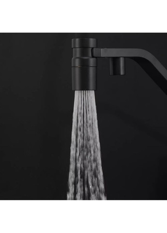 G4395-66 кухня під осмос одноваж. вис. силікон. вилив лат. шпилька карт. 90° Ø35 (чорний) {8/1} GAPPO (371881905)