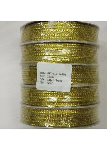 Стрічка парча 0,3см - 90м, колір золото Plus-plus (352747483)