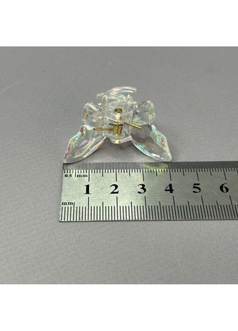 Набір заколок 3 шт "Метелик" для волосся 5,5 см - прозорий з переливом Plus-plus (352746375)