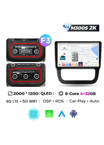 Штатна магнітола Makede MS 2k Volkswagen Golf 5 (2003-2009) CarPlay QleD M300S 2k 4GB+32GB F3 Mekede Jetta (380307813)