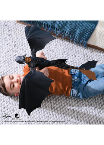 Интерактивная фигурка Дракон Беззубик дышит огнем крыла 38 см Как укротить дракона Dreamworks Dragons Toothless 6072541 Spin Master (372012347)