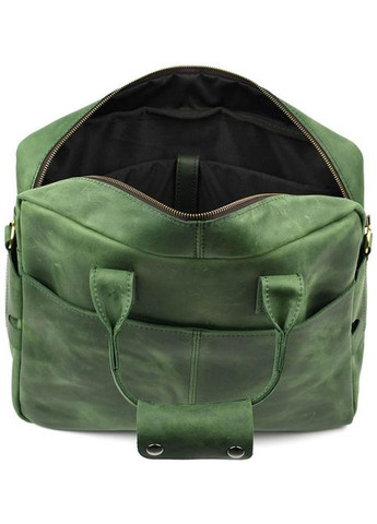 Сумка портфель через плечо для мужчин из натуральной кожи для документов А4 с отделением для ноутбука Зеленый 40591 TARWA (361400990)