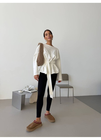 Молочный женский свитшот с завязками Osoblyva (369245181)