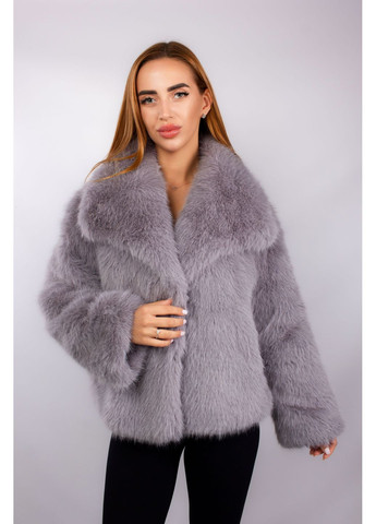 Серая зимняя шуба женская y25-9 серая 346549 Where Uwear