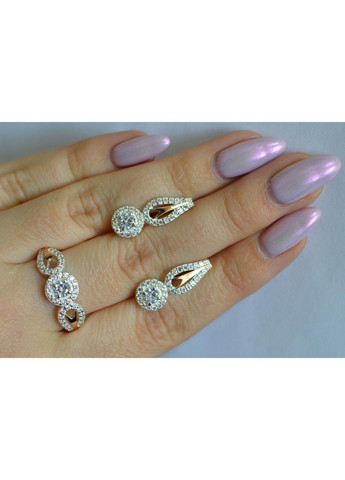 Серебряный набор с золотыми пластинами Silver Style (367268271)