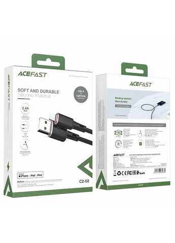 Дата кабель MFI C2-02 USB-A to Lightning zinc alloy silicone (1.2m) Acefast (291879240)