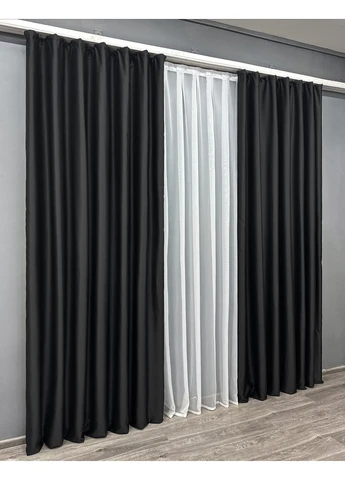 Комплект готовых штор Блэкаут Midnight № 1165ш 150х290 см 2 шт (30-978) VR-Textil (298122575)