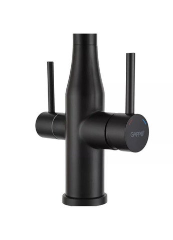 G4399-76 кухня під осмос одноваж. вис. силікон. вилив нерж. сталь гайка Ø35 (чорний) {8/1} GAPPO (371881951)