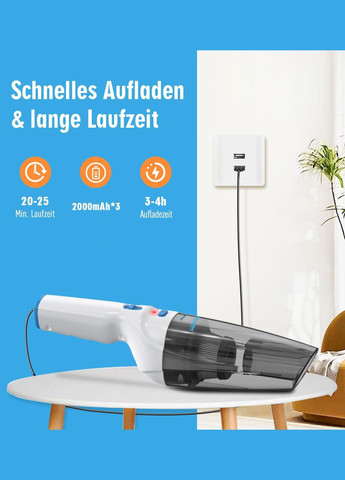 Ручний пилосос Milunho GV08, бездротовий пилосос 9500PA, портативний з потужним всмоктуванням Unbranded (317195332)