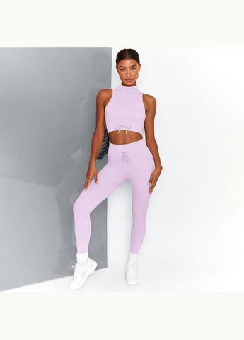 Комплект для фитнеса (спортивный костюм) топ и леггинсы 8346 M лиловый Fashion (336547457)